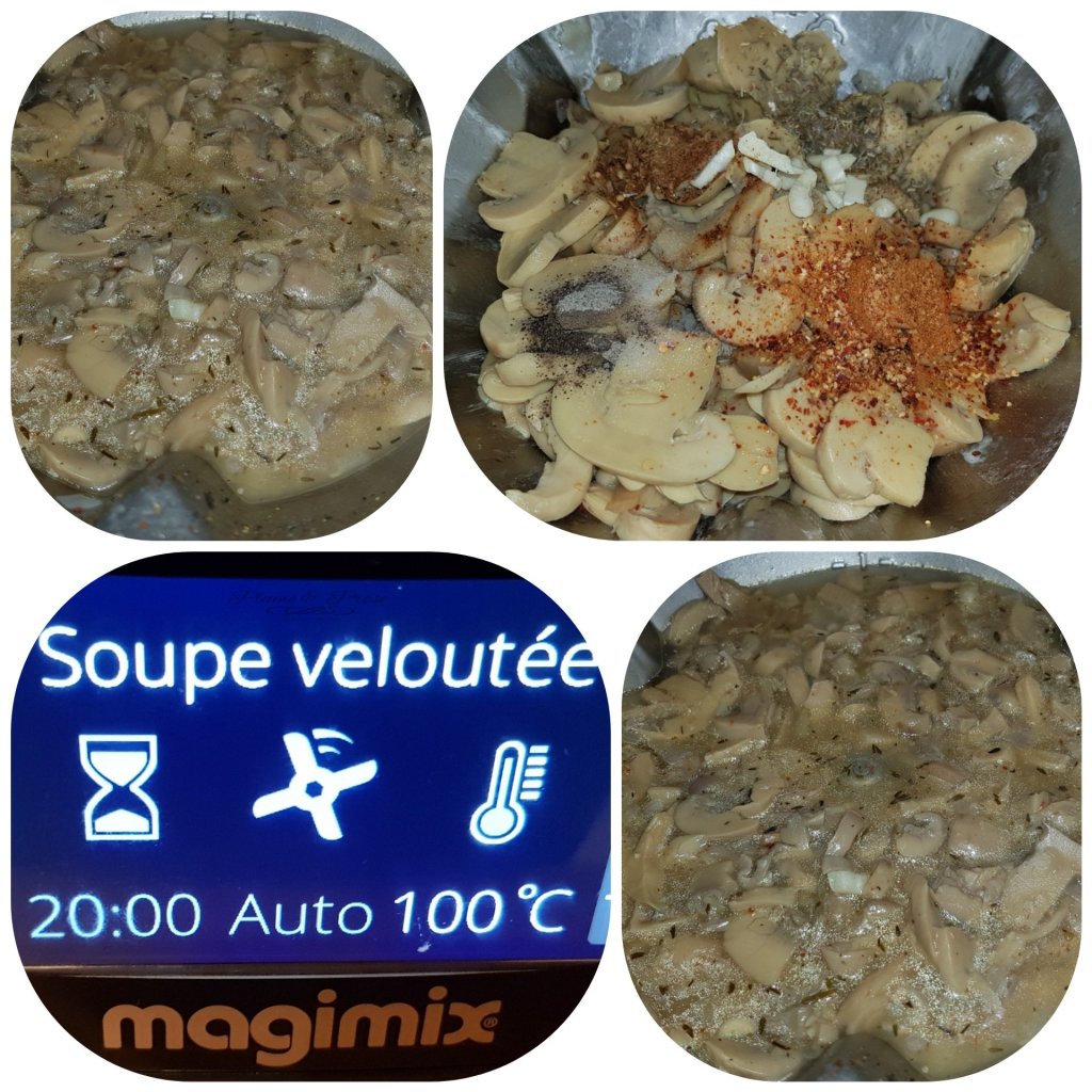 Préparation du "Čobanska krem supa od vrganja" ou le Velouté de Champignons