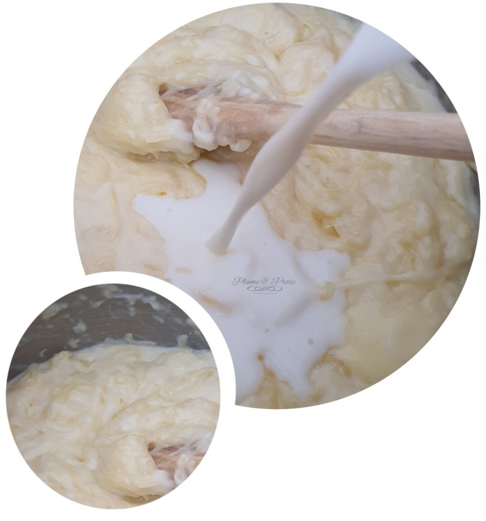 Préparation de la fondue au fromage