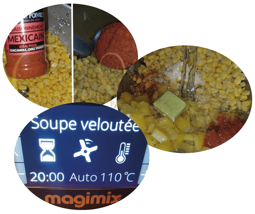 Préparation de le soupe de maïs