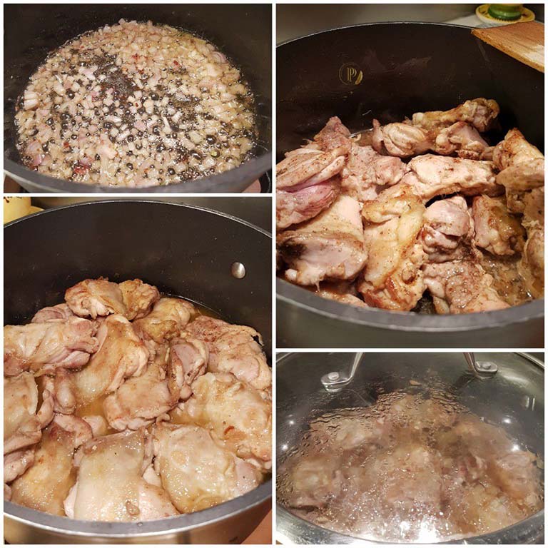 Préparation du Poulet au Maroilles