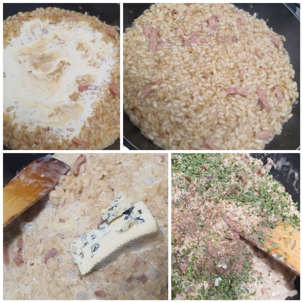 Préparation du Risotto au Roquefort