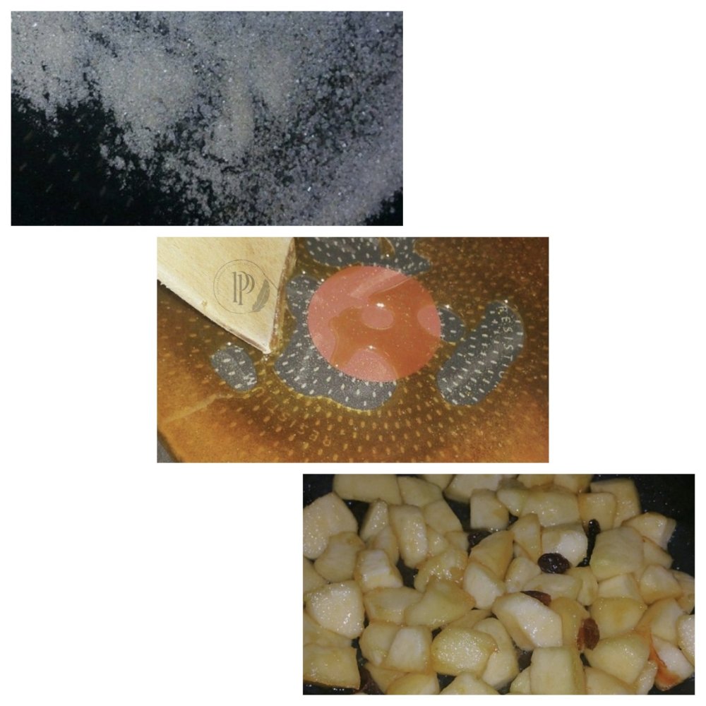 Préparation de la Tatin sans four