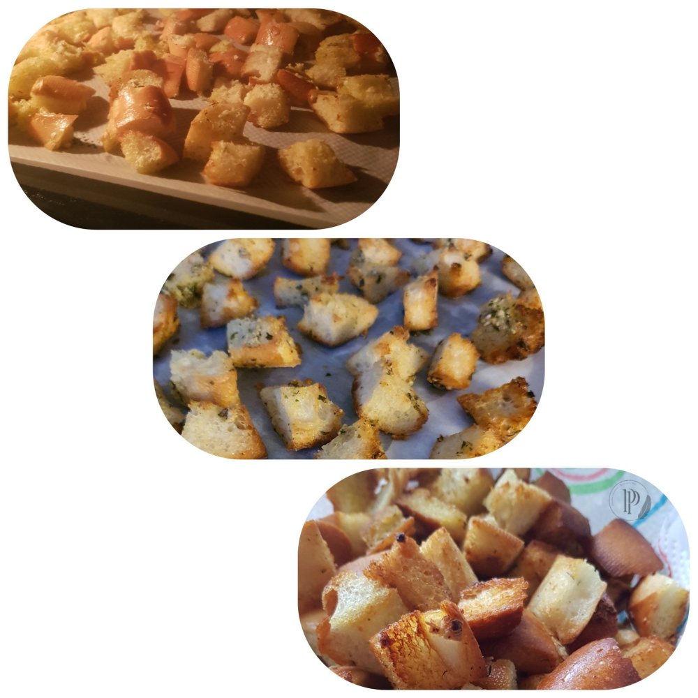 Préparation des croûtons