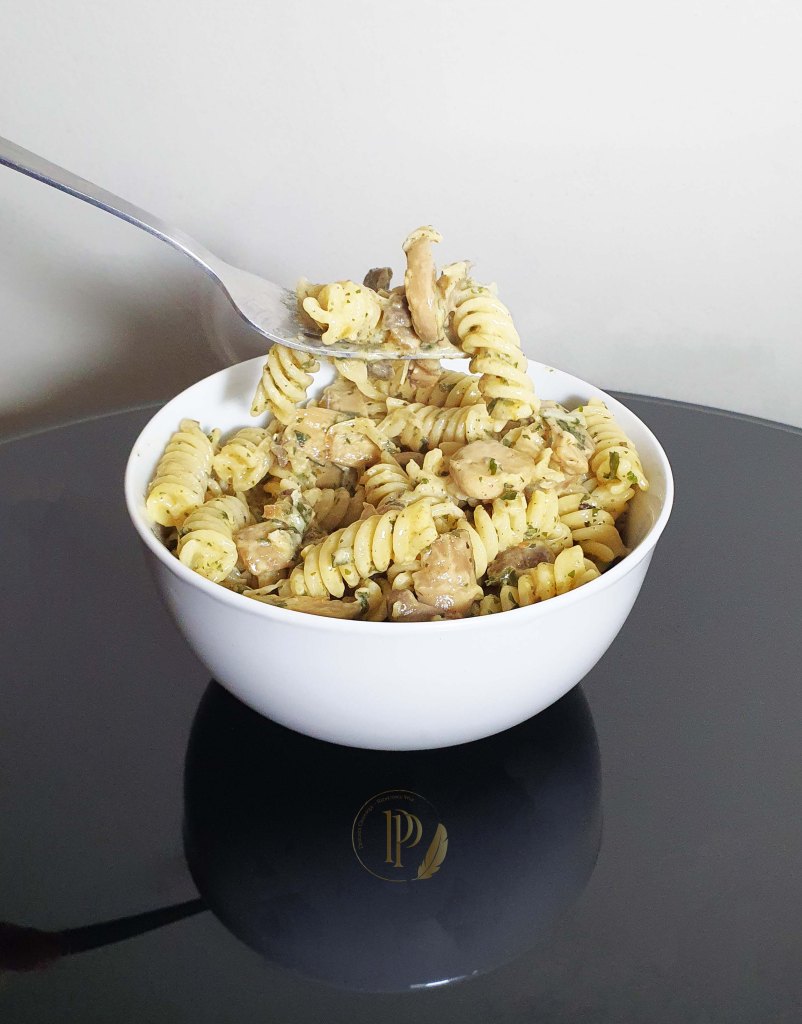 "Pasta ai funghi e gorgonzola" ou les Pâtes aux champignons et gorgonzola