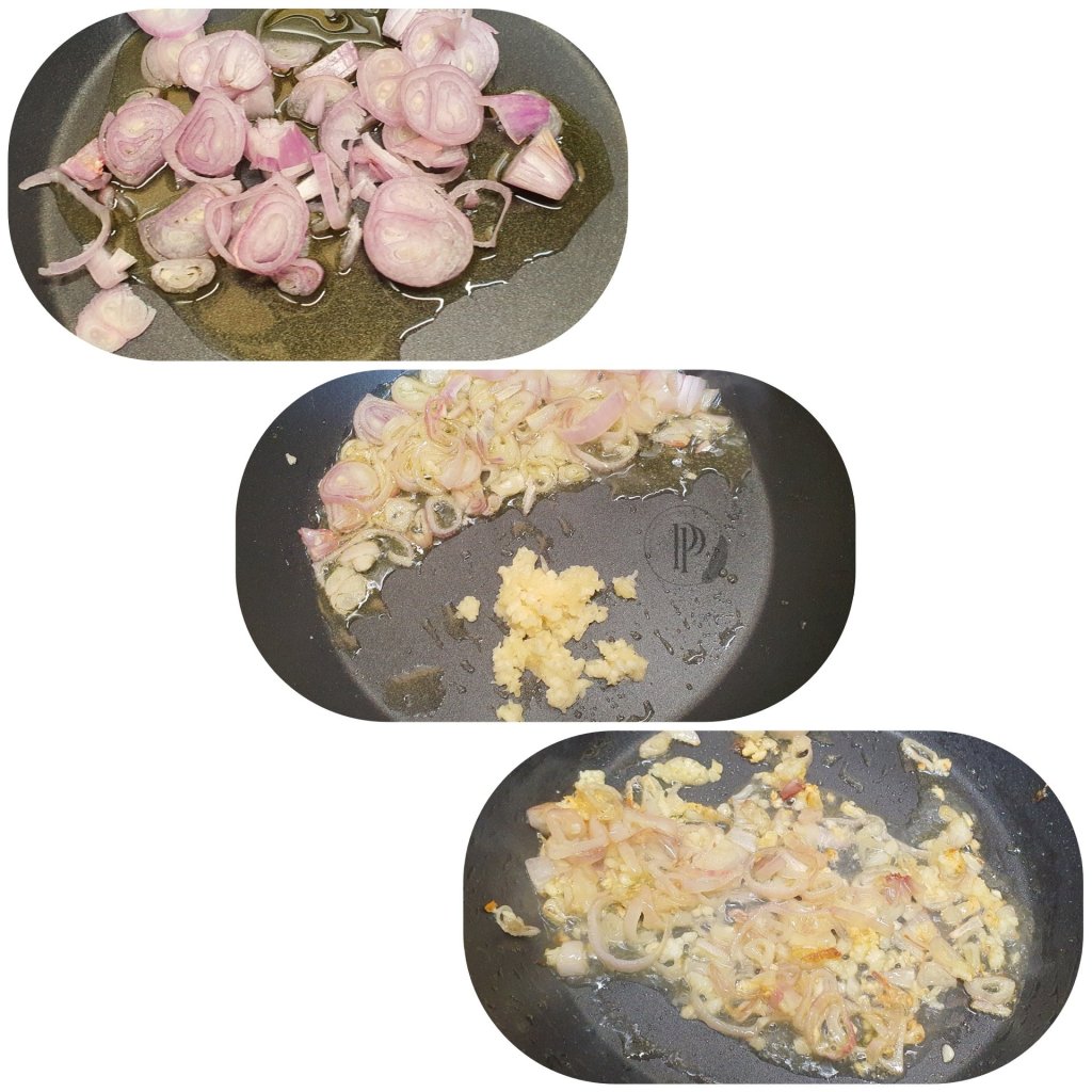 Préparation des "Pasta ai funghi e gorgonzola" ou les Pâtes aux champignons et gorgonzola