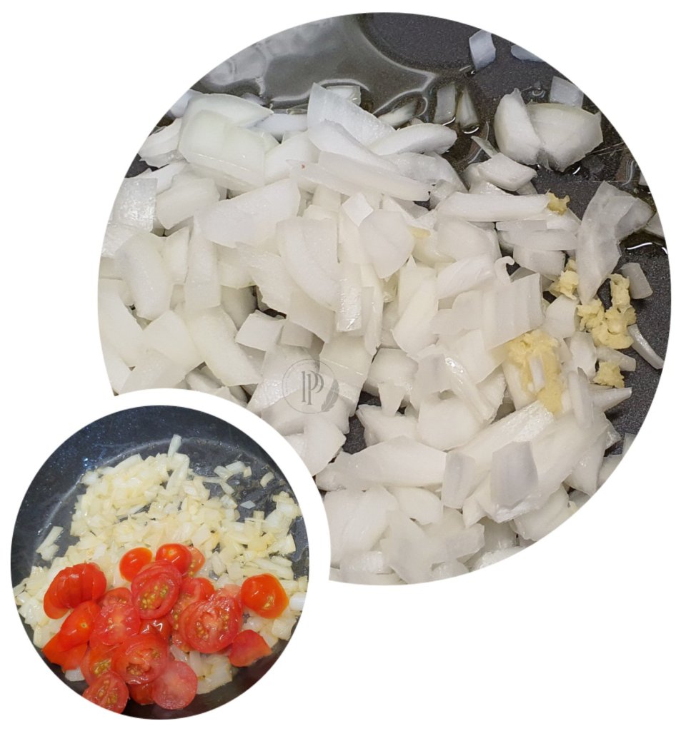 Préparation du risotto au gorgonzola
